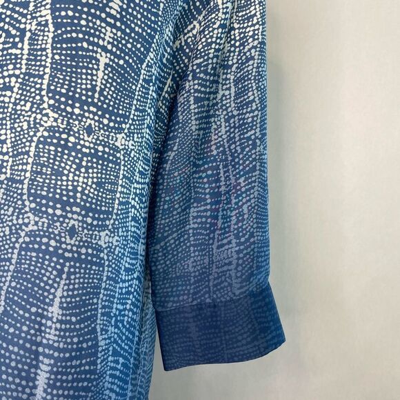 Soft Surroundings Blue Brigitte Tunic Style Blouse. Size Medium. - Picture 5 of 13